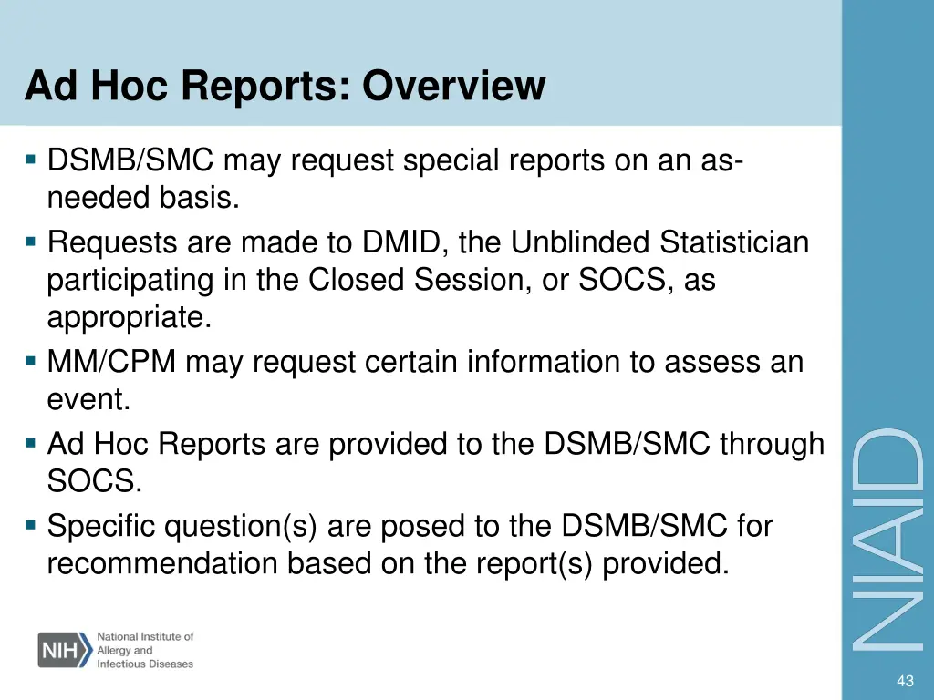 ad hoc reports overview