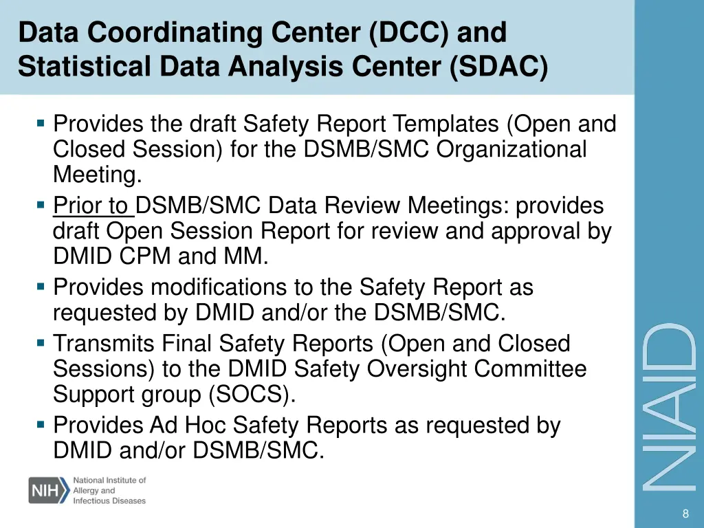 data coordinating center dcc and statistical data