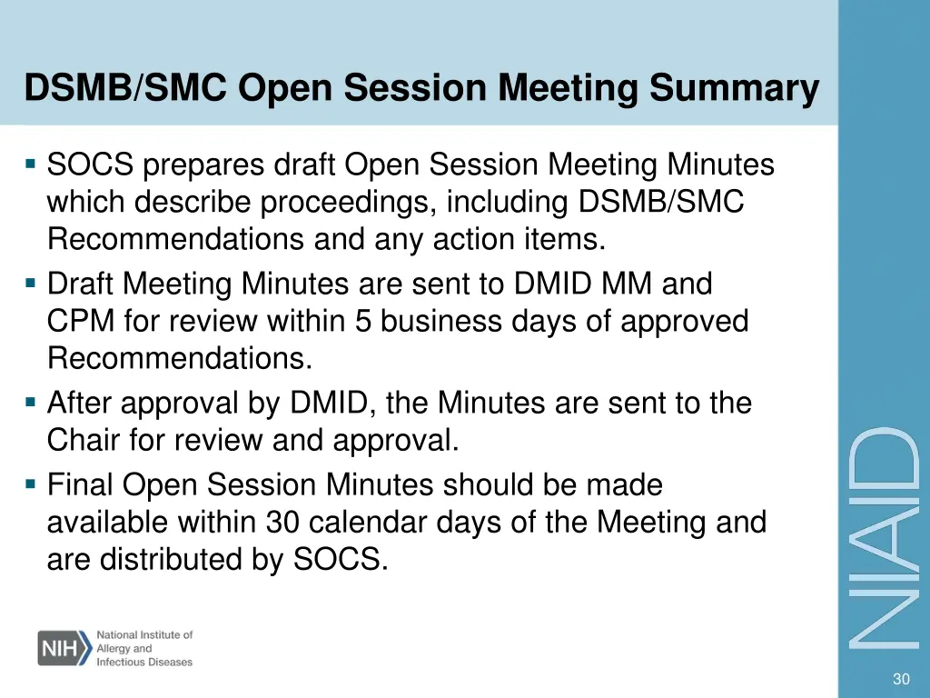 dsmb smc open session meeting summary