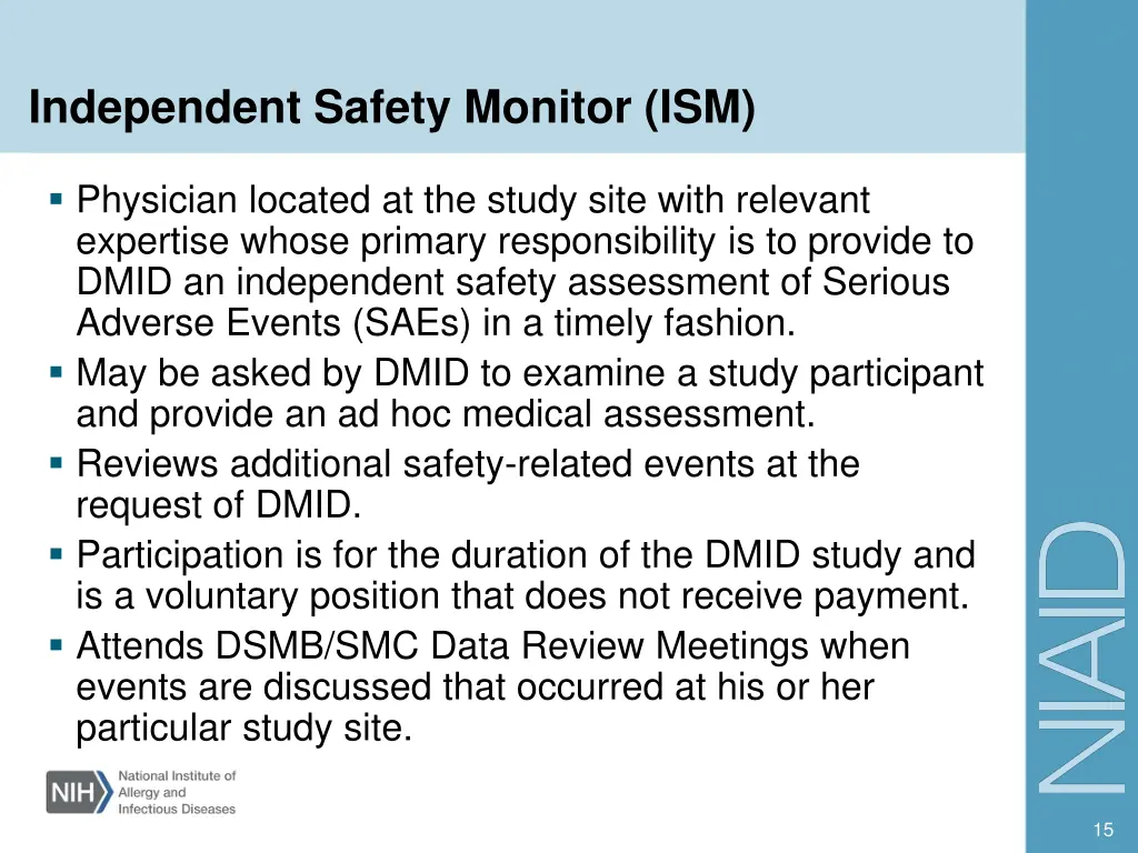 independent safety monitor ism