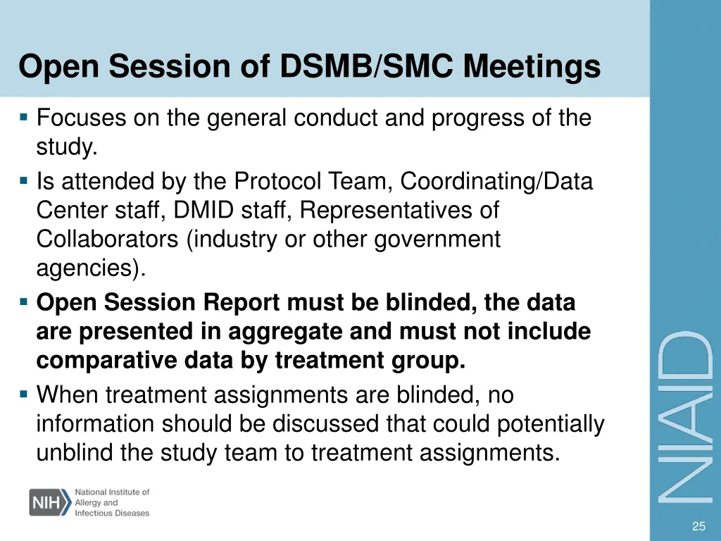 open session of dsmb smc meetings