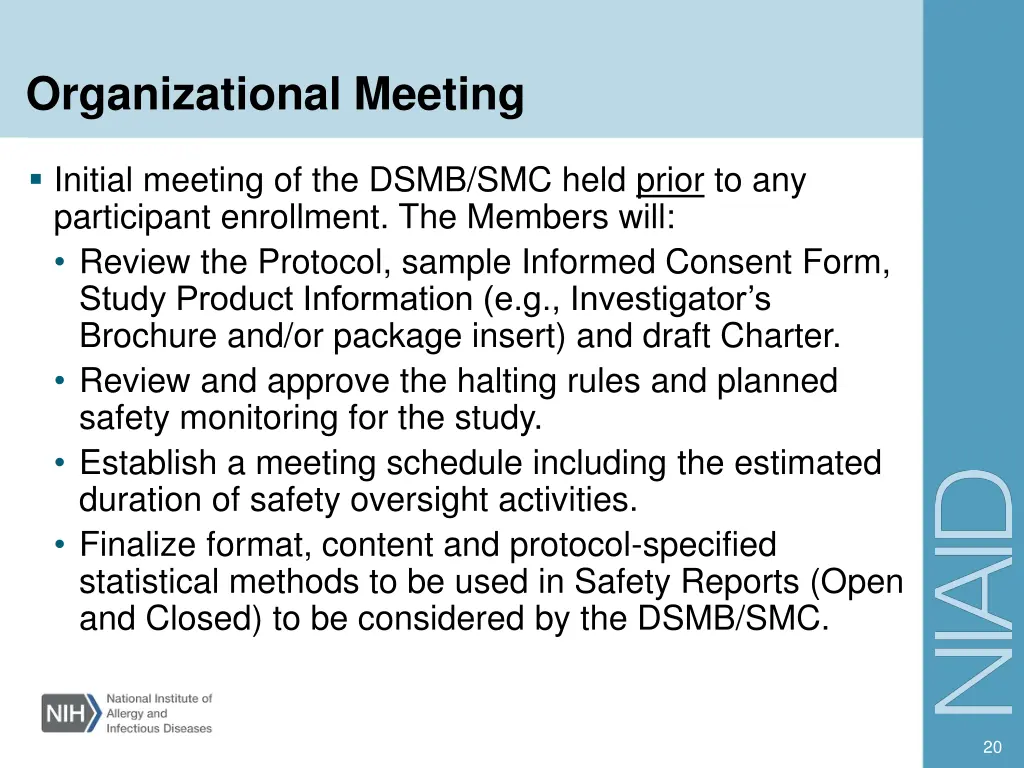 organizational meeting