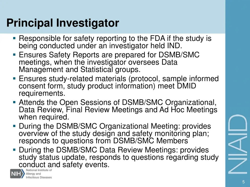 principal investigator