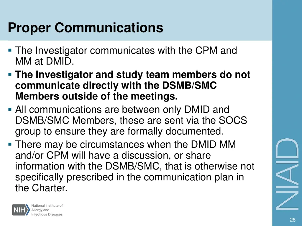 proper communications