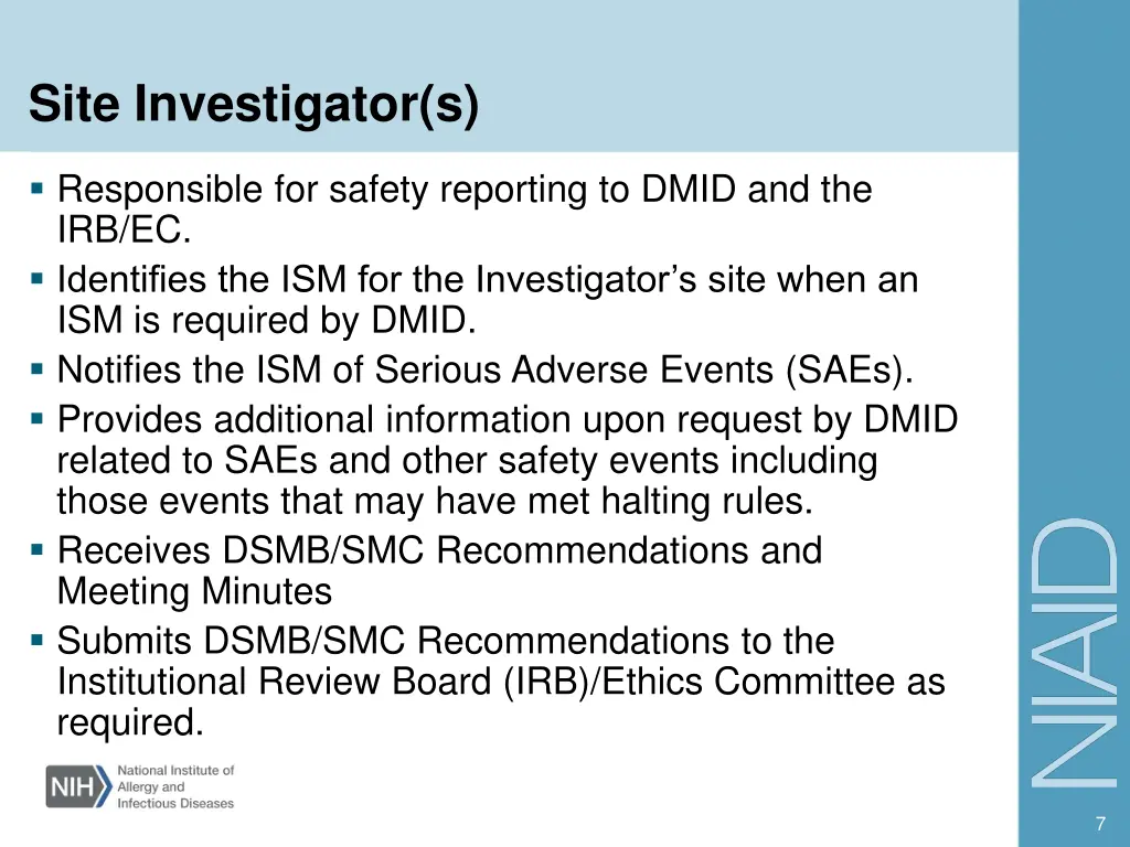 site investigator s
