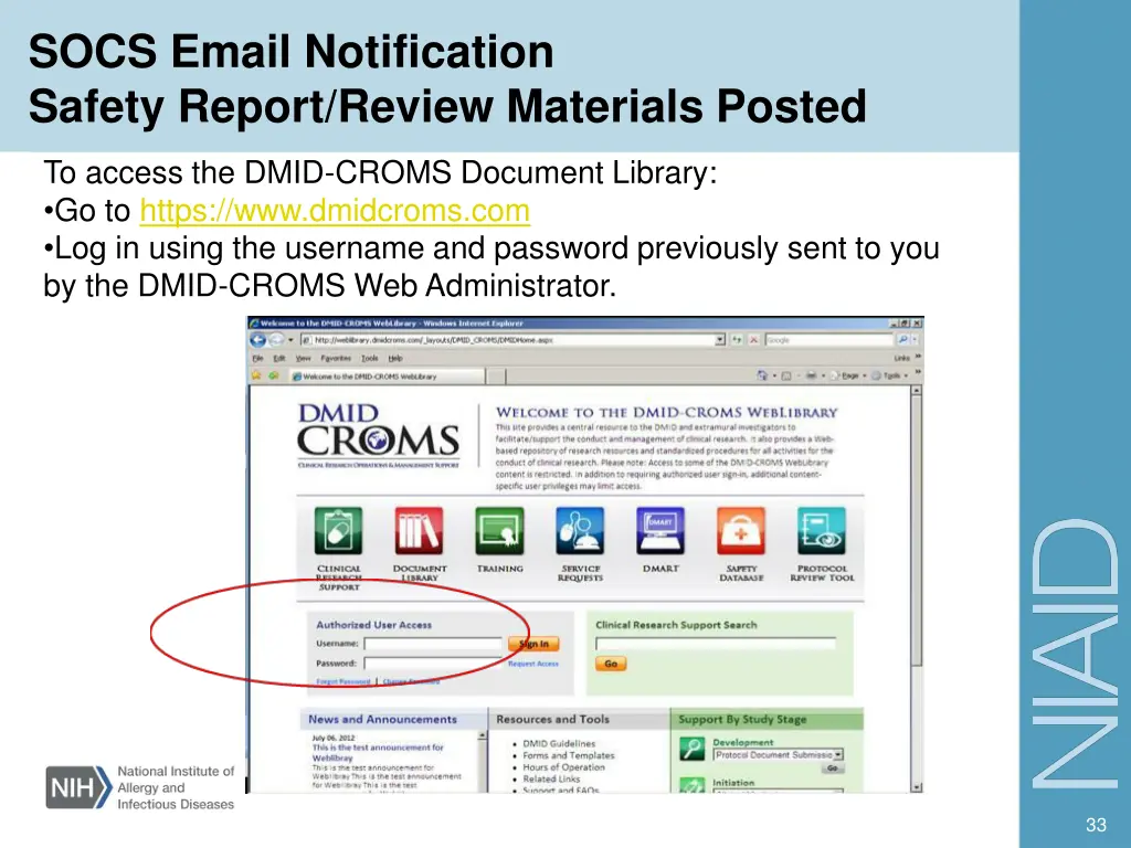 socs email notification safety report review