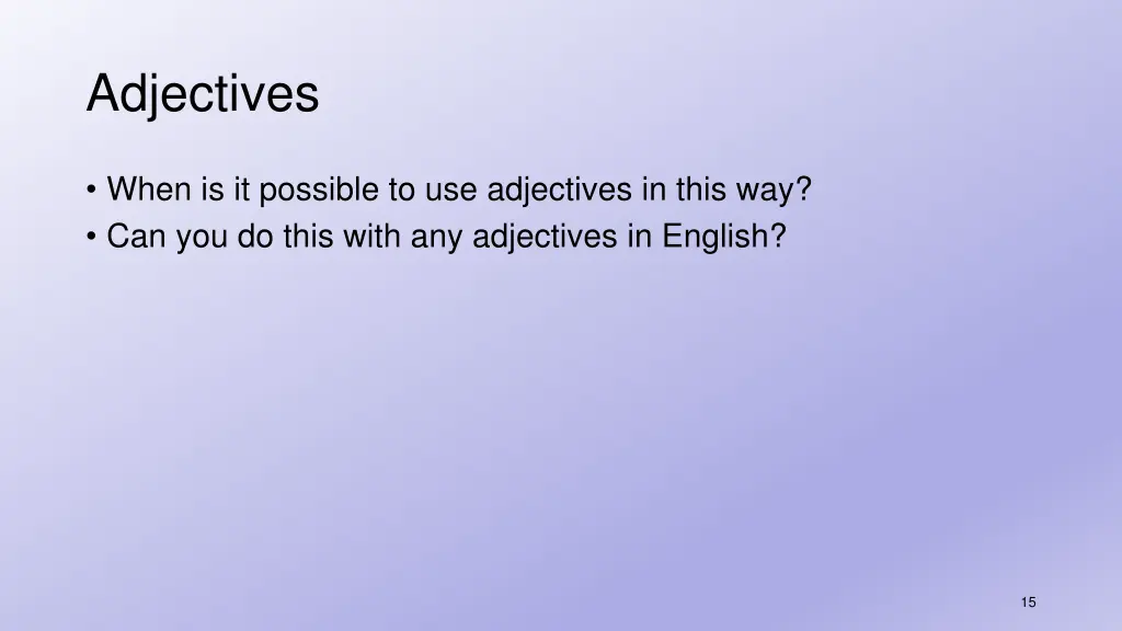 adjectives 5