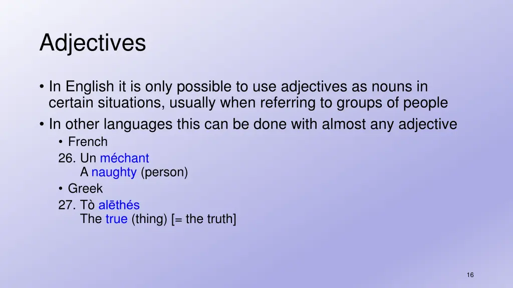 adjectives 6