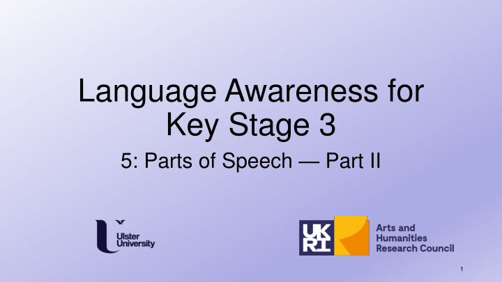 language awareness for key stage 3 5 parts