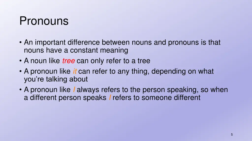 pronouns 1
