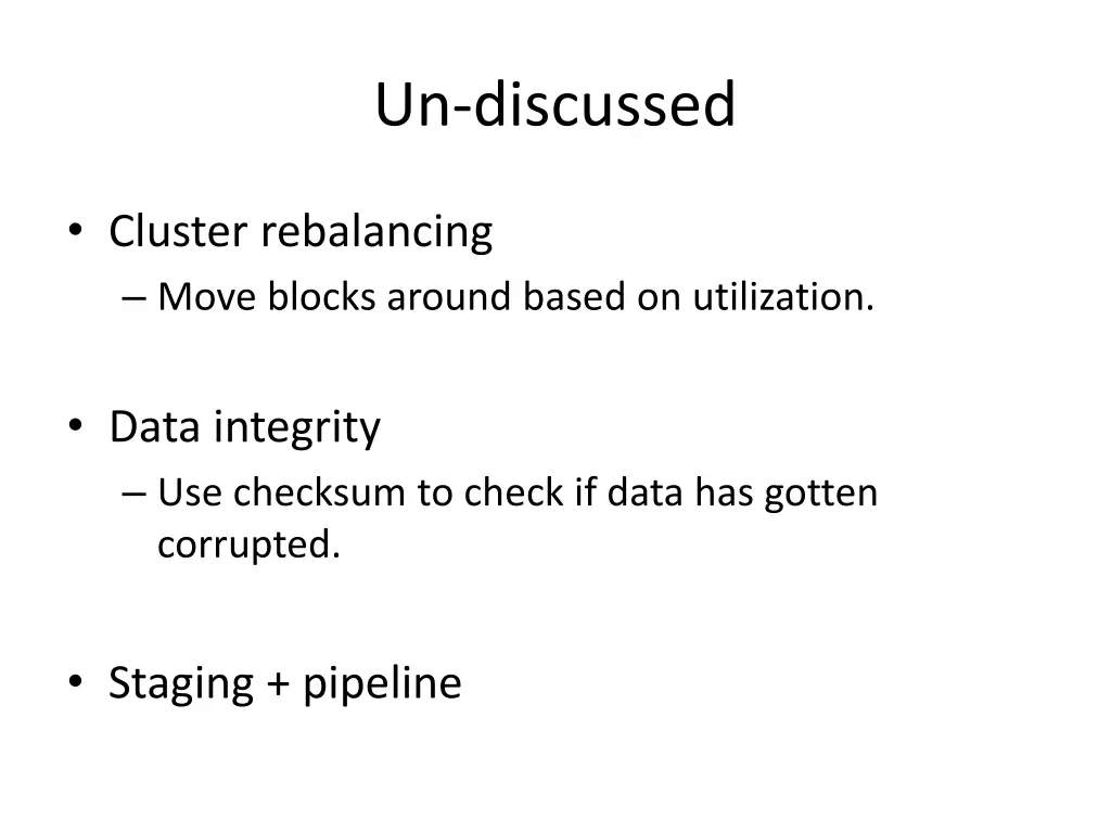 un discussed