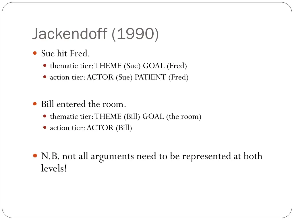 jackendoff 1990