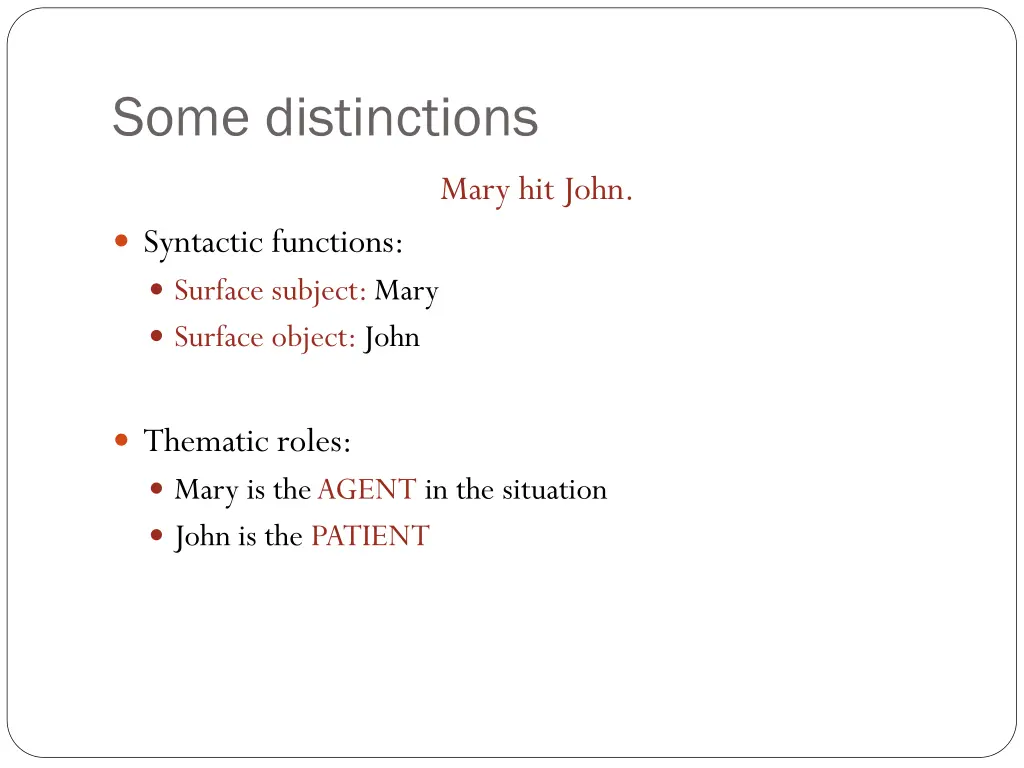 some distinctions