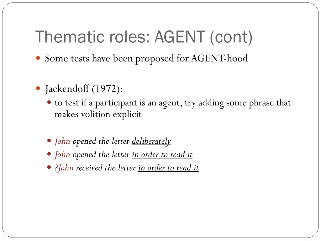 thematic roles agent cont