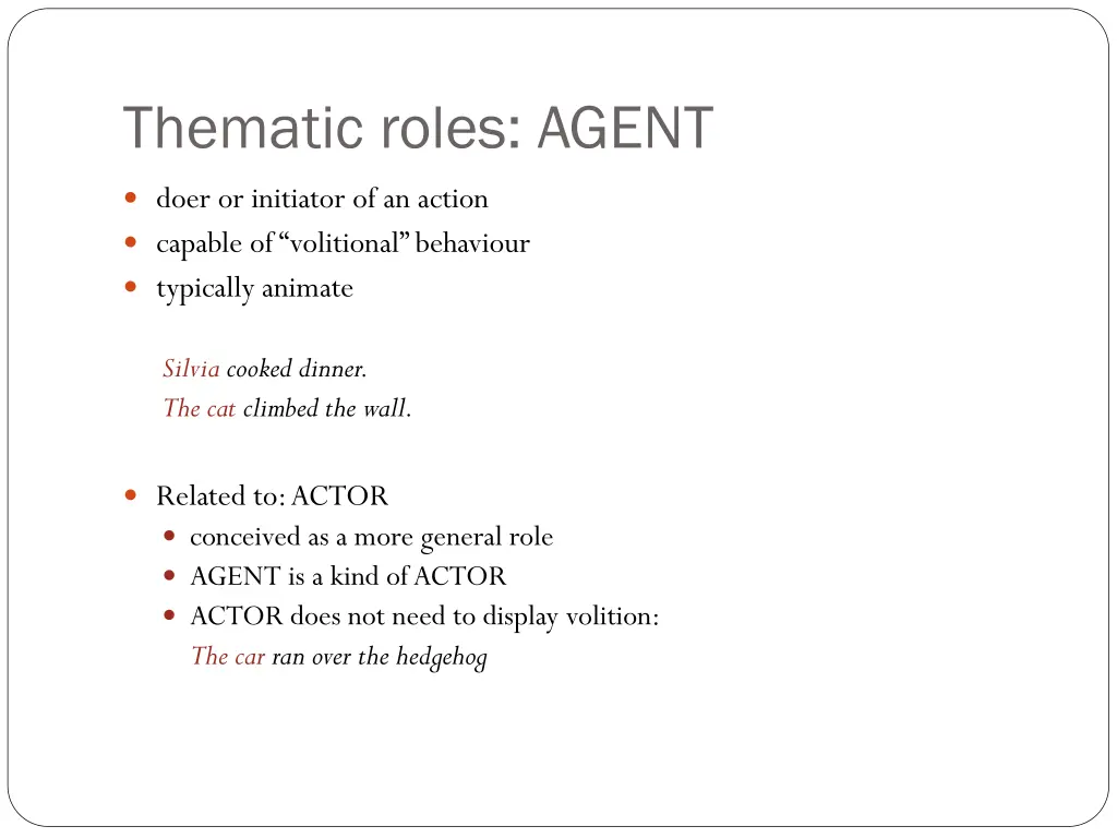 thematic roles agent