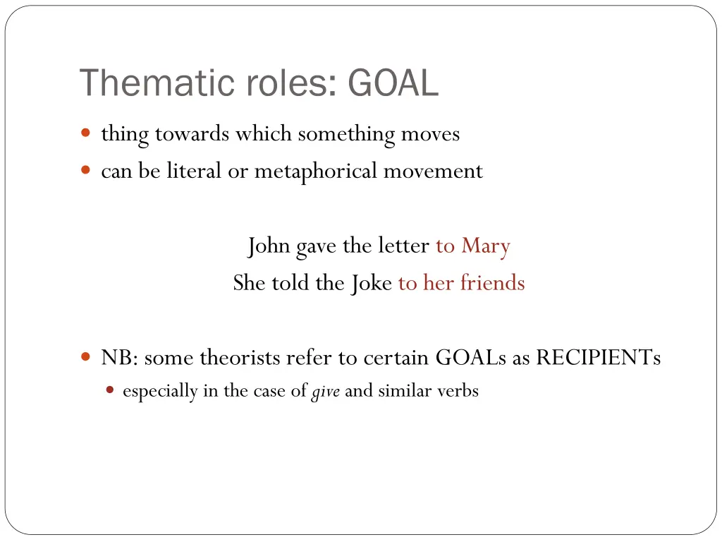 thematic roles goal