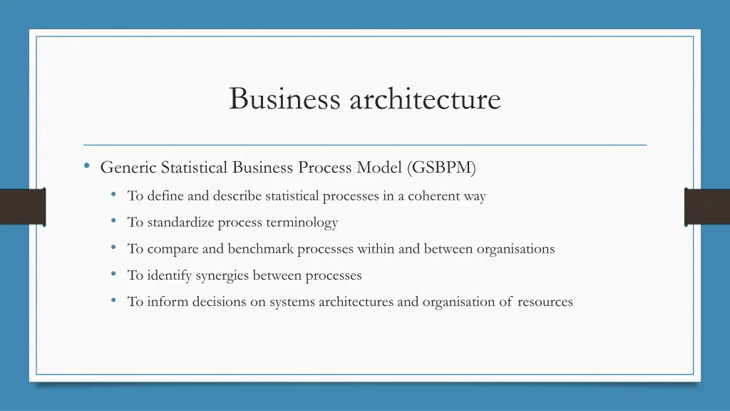 business architecture