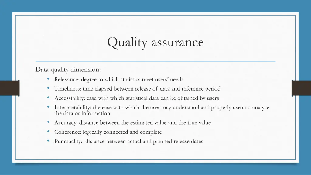 quality assurance 1