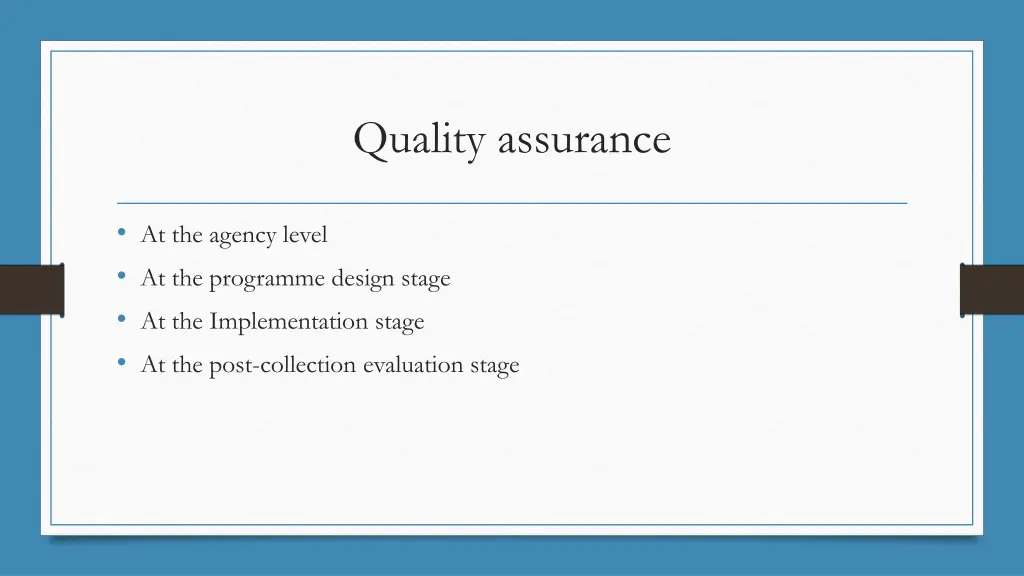 quality assurance 2