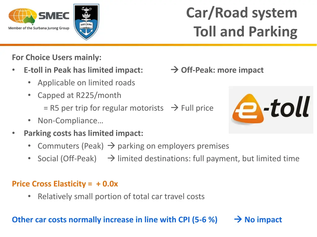 car road system toll and parking
