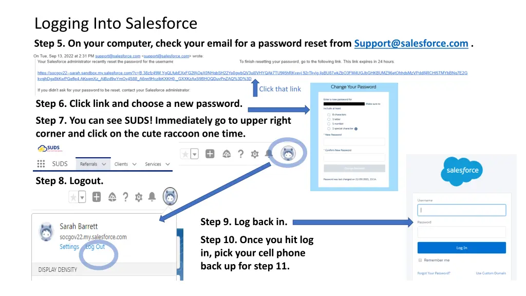 logging into salesforce step 5 on your computer