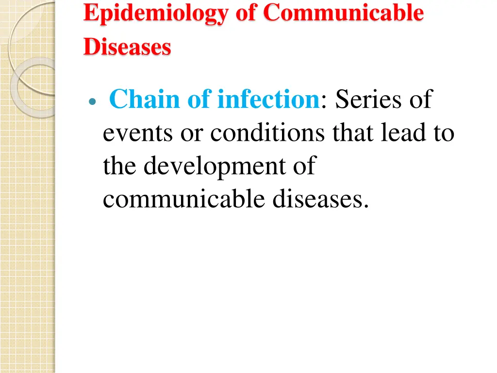 epidemiology of communicable diseases
