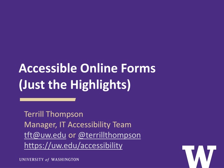 accessible online forms just the highlights