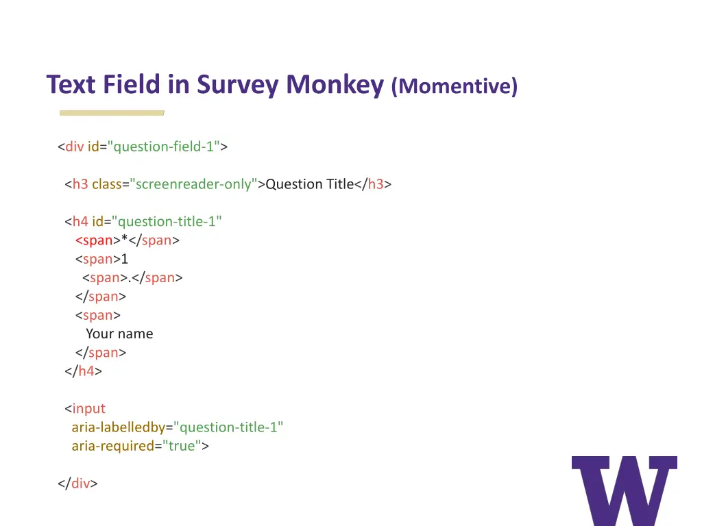 text field in survey monkey momentive