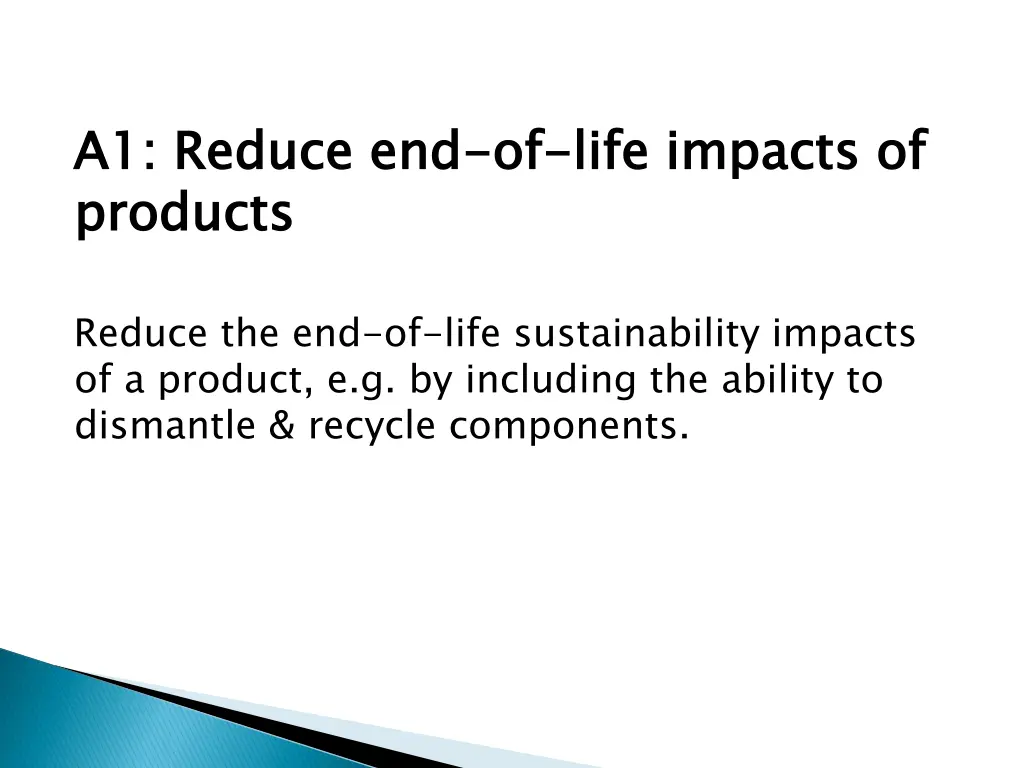 a1 reduce end products