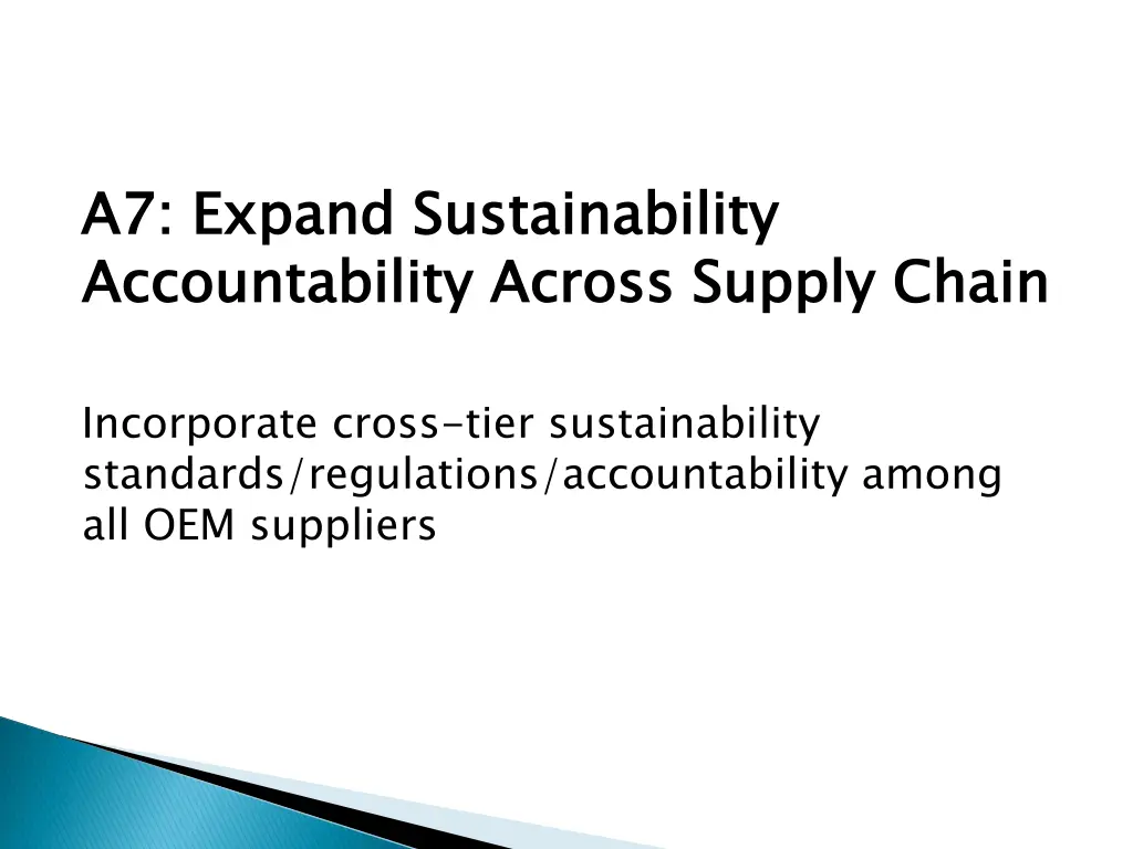 a7 expand sustainability accountability across