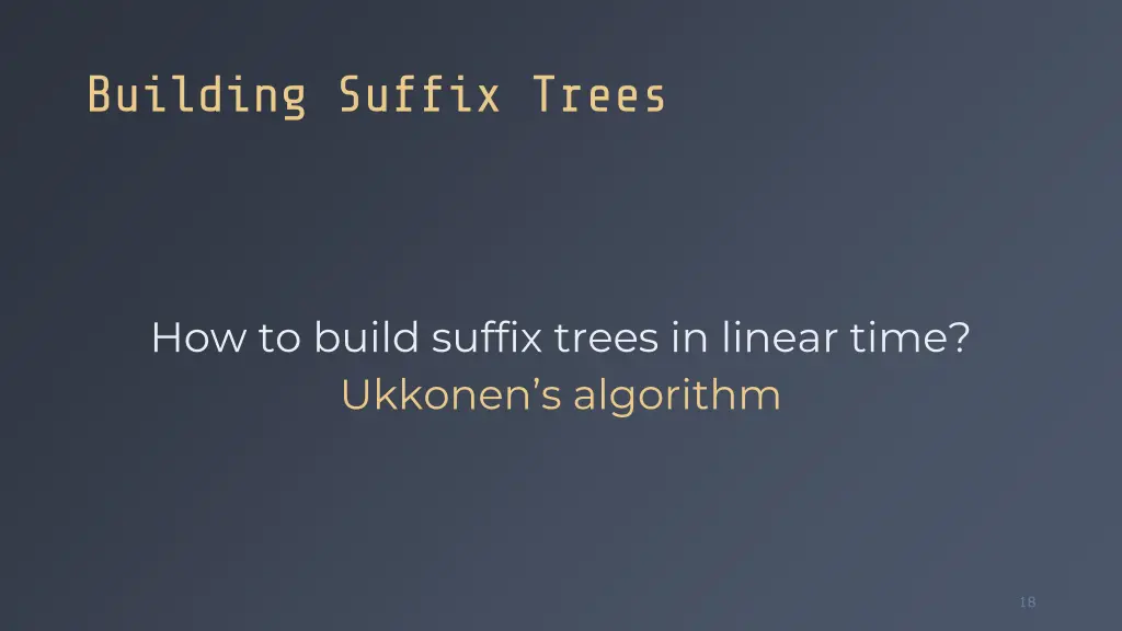 building suffix trees
