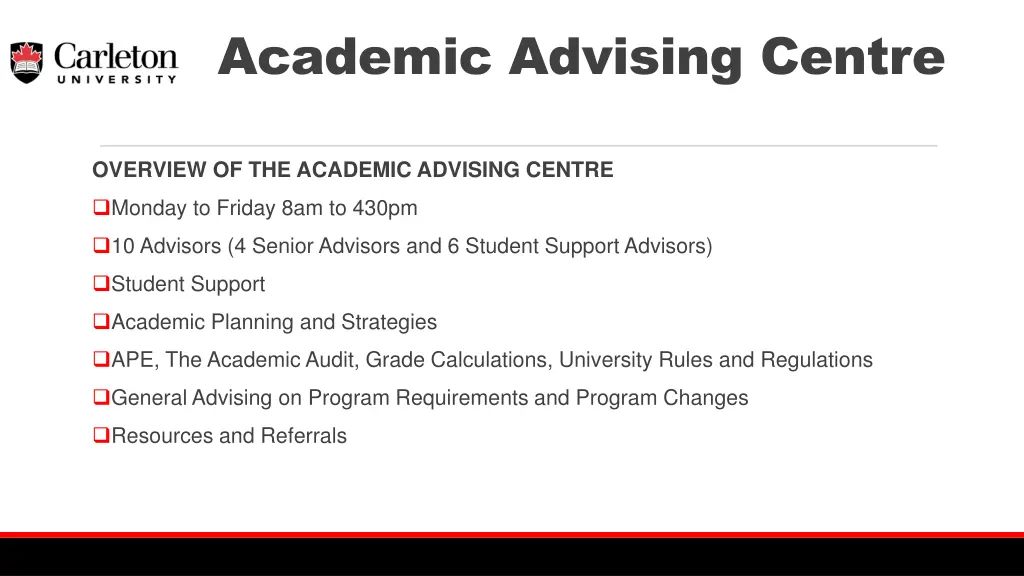 academic advising centre 1