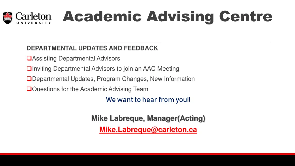 academic advising centre 7