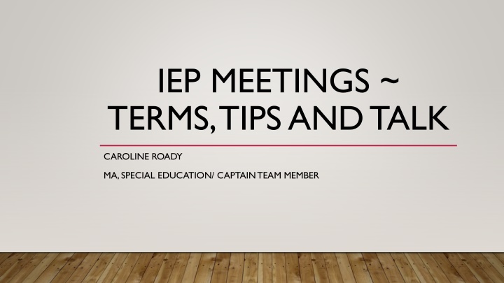 iep meetings terms tips and talk
