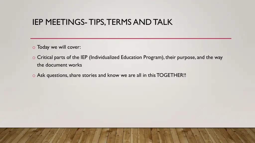 iep meetings tips terms and talk