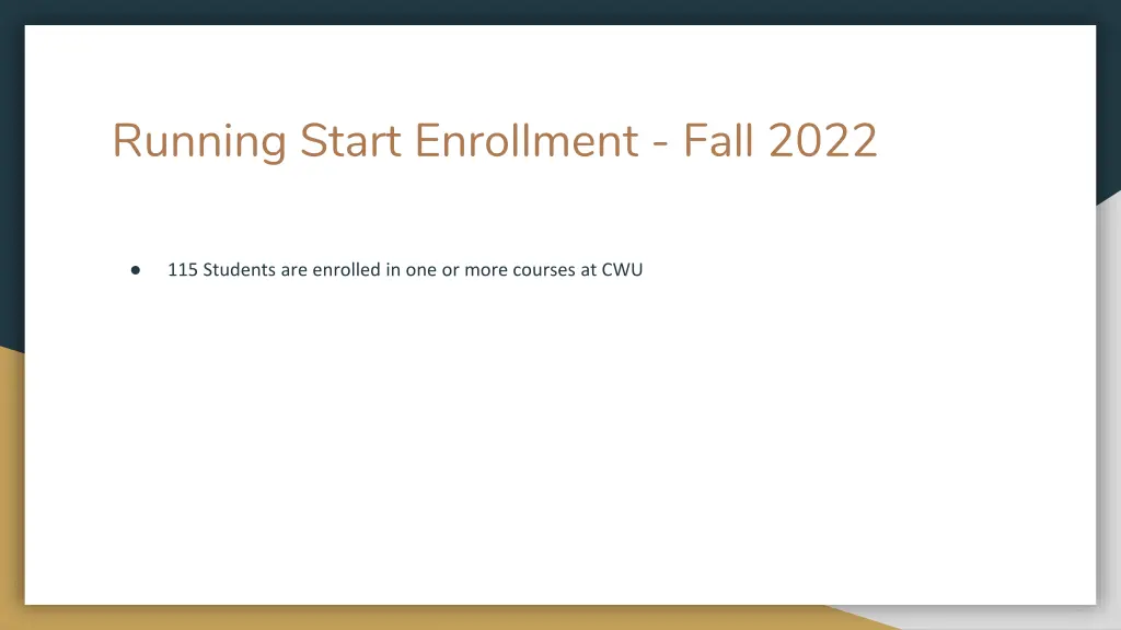 running start enrollment fall 2022