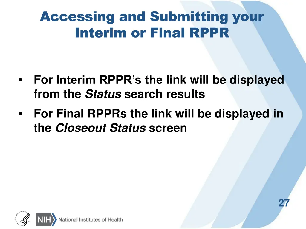 accessing and submitting your interim or final