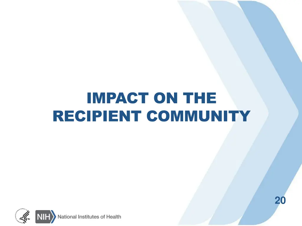 impact on the recipient community