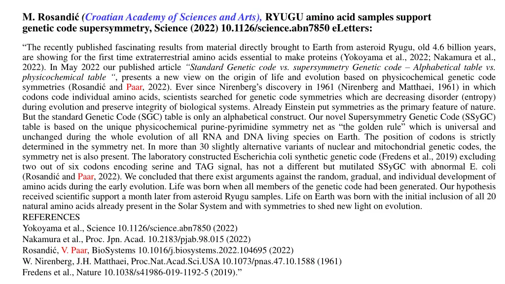 m rosandi croatian academy of sciences and arts