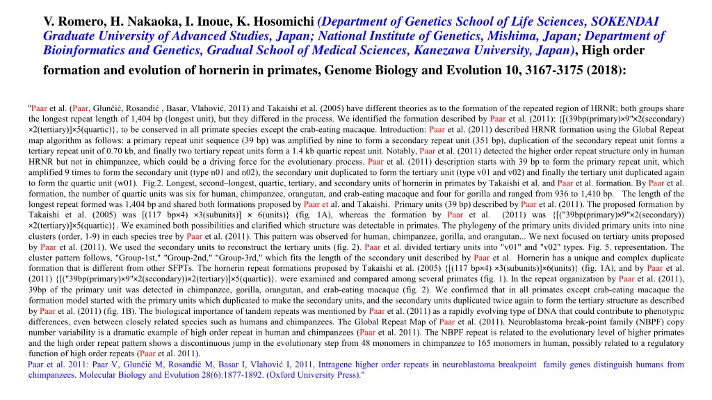 v romero h nakaoka i inoue k hosomichi department