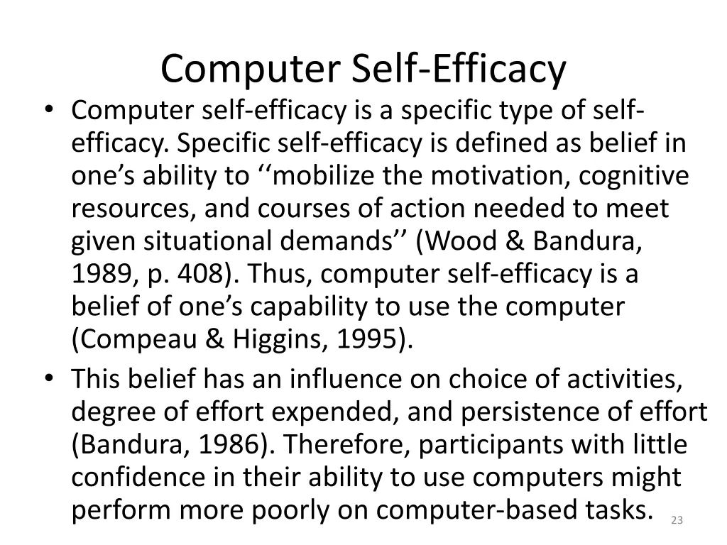 computer self efficacy computer self efficacy