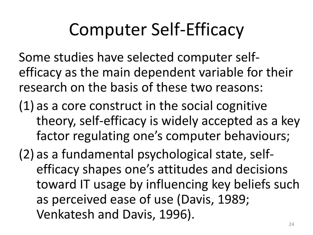 computer self efficacy