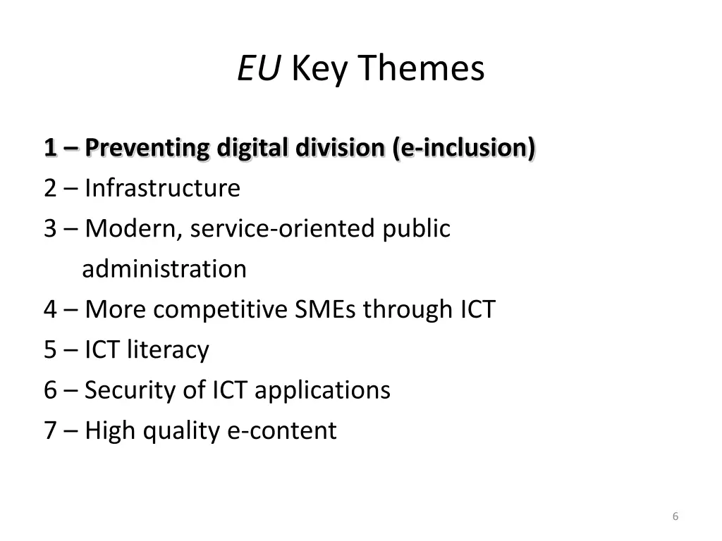 eu key themes