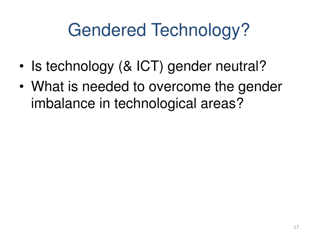 gendered technology