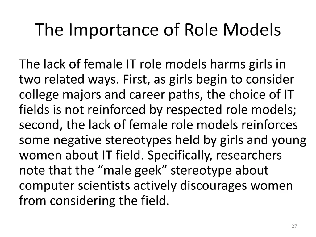 the importance of role models