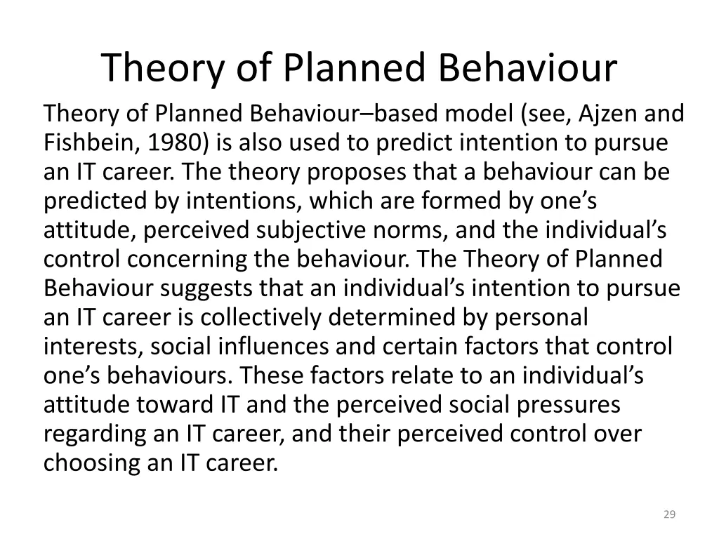 theory of planned behaviour theory of planned