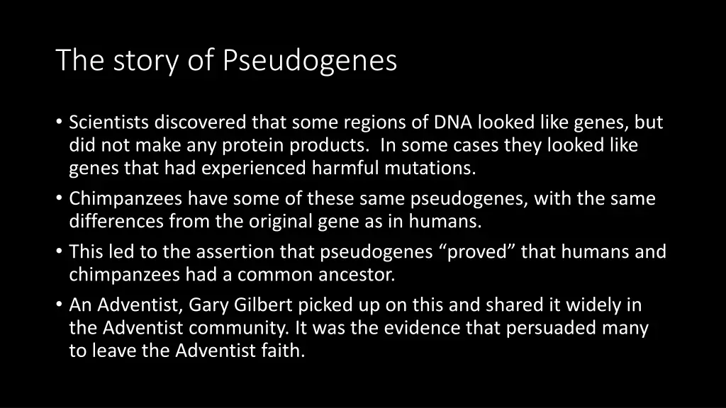 the story of pseudogenes