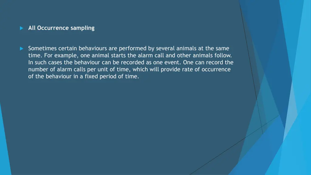 all occurrence sampling