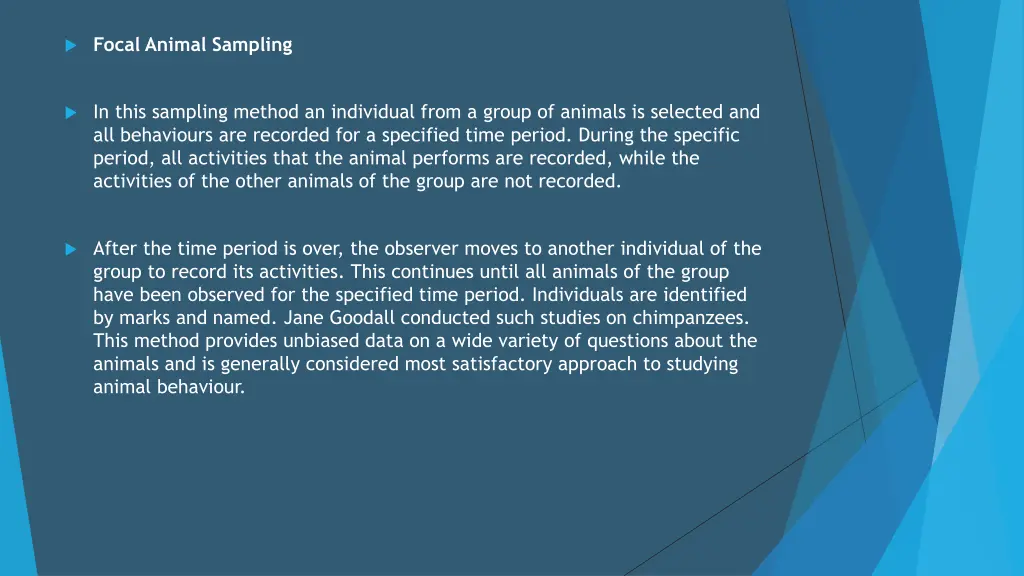 focal animal sampling