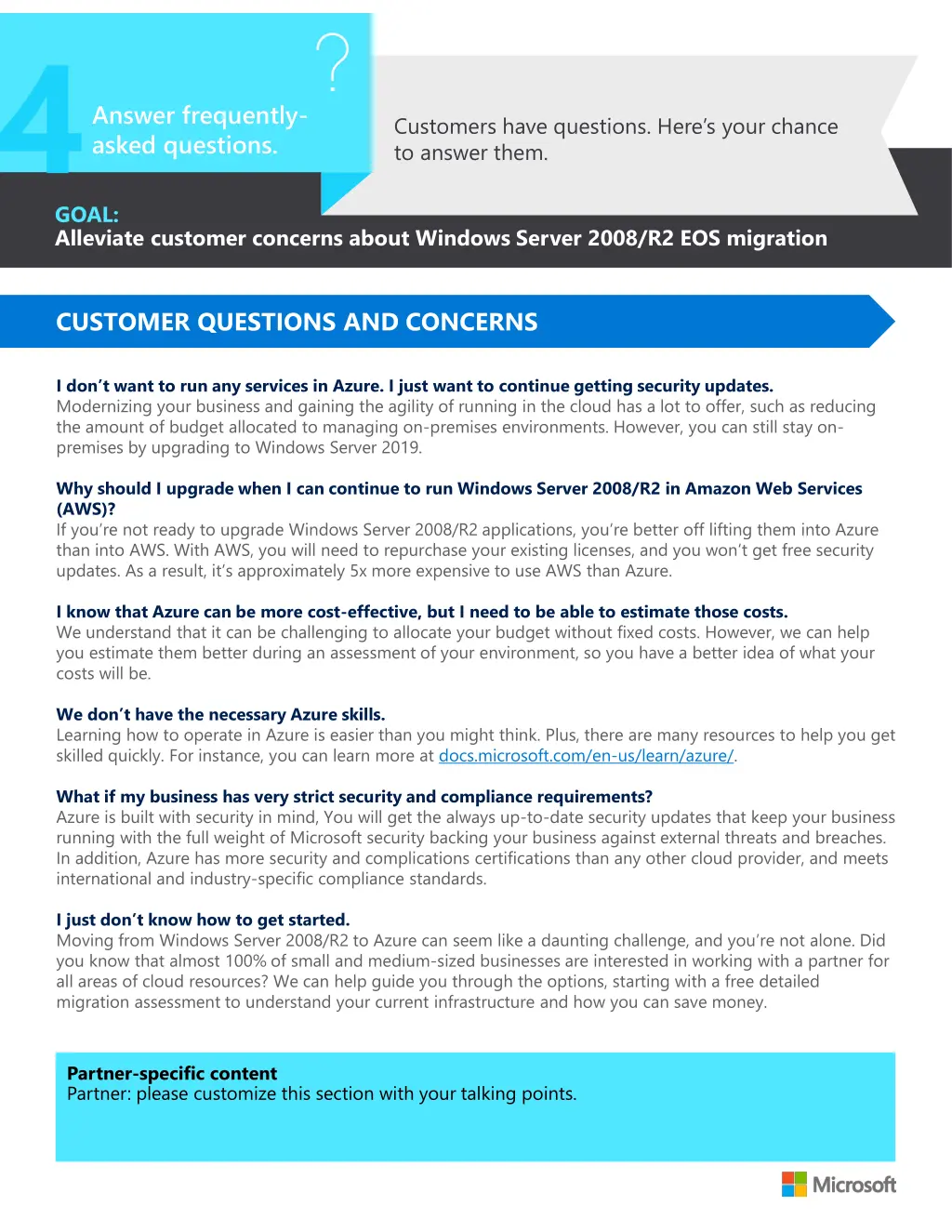 answer frequently asked questions